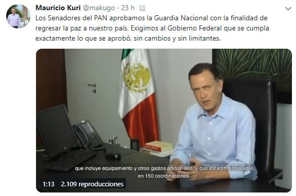 Se debe garantizar la correcta aplicación de la Guardia Nacional: Kuri